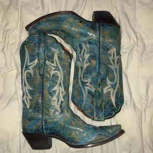 Dan Post “knockout” boots in turquoise